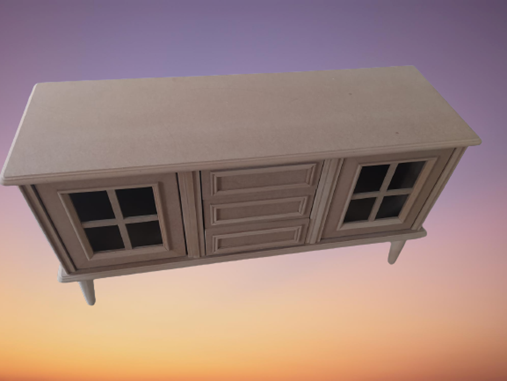 Tv Sehpa ST 17424  Windovs Nakış Klasik Model Ahşap Kayın RETRO A