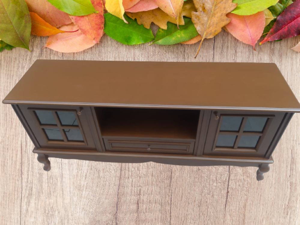 Tv Sehpa ST 17450 Pencere Model Ahşap Kayın Aslan Ayak Parlak Cev