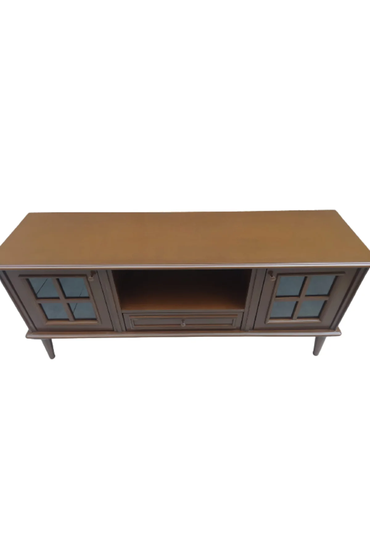 Tv Sehpa ST 17452 Pencere Model Kayın Torna Retro Ayak Parlak Ceviz Renk El yapım Tv Sehpa ST 17452 Pencere Model Kayın Torna Retro Ayak Parlak Ceviz Renk El yapım - Görsel 6