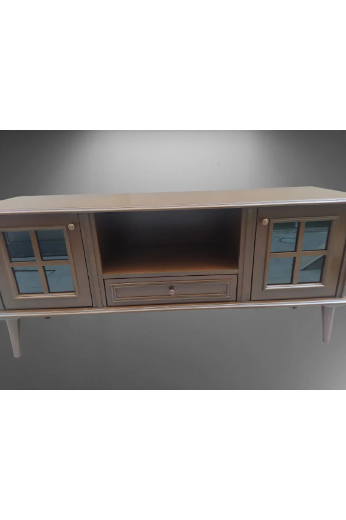 Tv Sehpa ST 17452 Pencere Model Kayın Torna Retro Ayak Parlak Ceviz Renk El yapım Tv Sehpa ST 17452 Pencere Model Kayın Torna Retro Ayak Parlak Ceviz Renk El yapım - Görsel 4