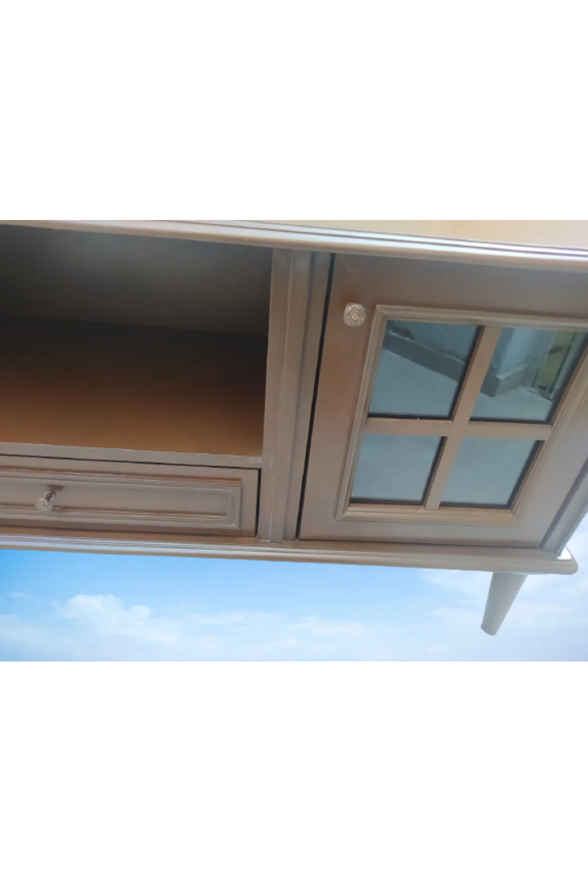 Tv Sehpa ST 17452 Pencere Model Kayın Torna Retro Ayak Parlak Ceviz Renk El yapım Tv Sehpa ST 17452 Pencere Model Kayın Torna Retro Ayak Parlak Ceviz Renk El yapım - Görsel 7