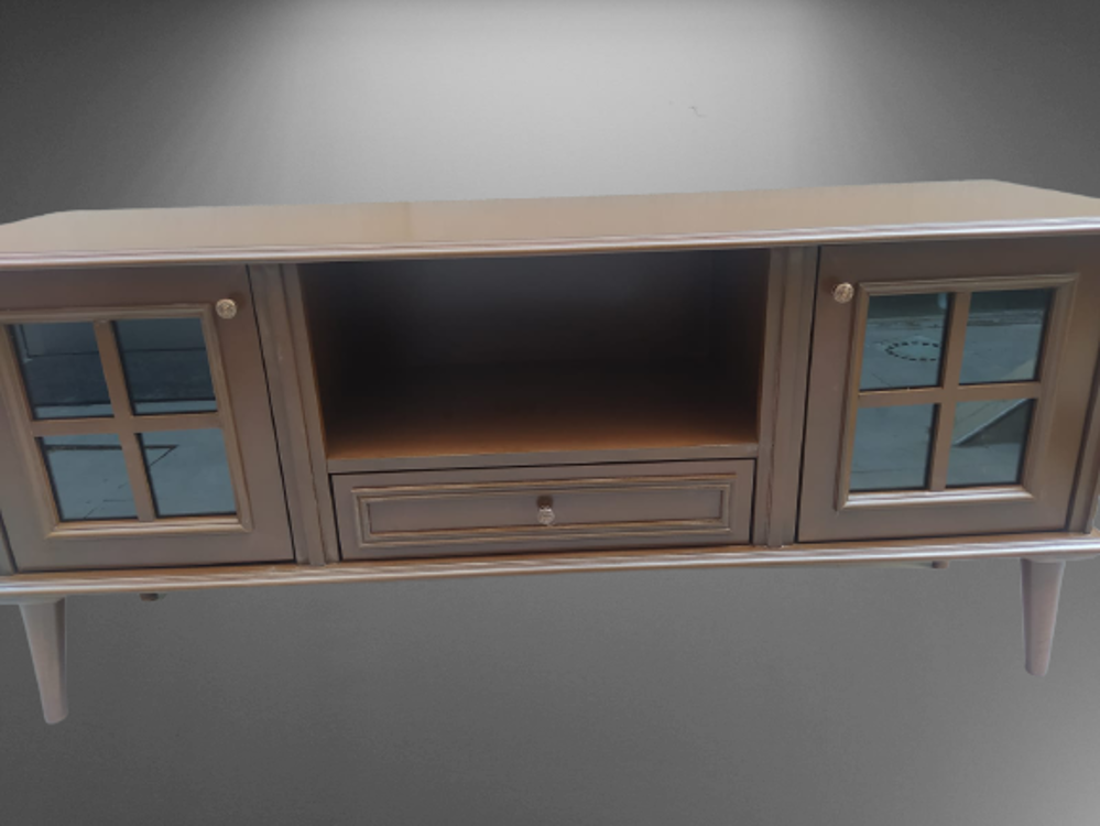 Tv Sehpa ST 17452 Pencere Model Kayın Torna Retro Ayak Parlak Cev