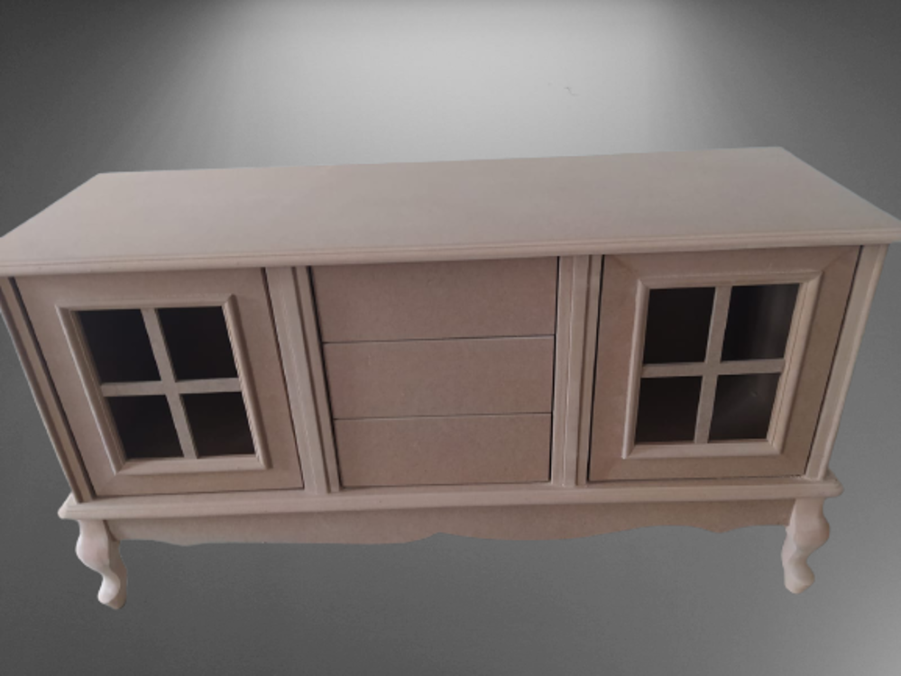 Tv Sehpa ST 17454 Pencere WİNDOVS Klasik Model Kayın Aslan Ayak H