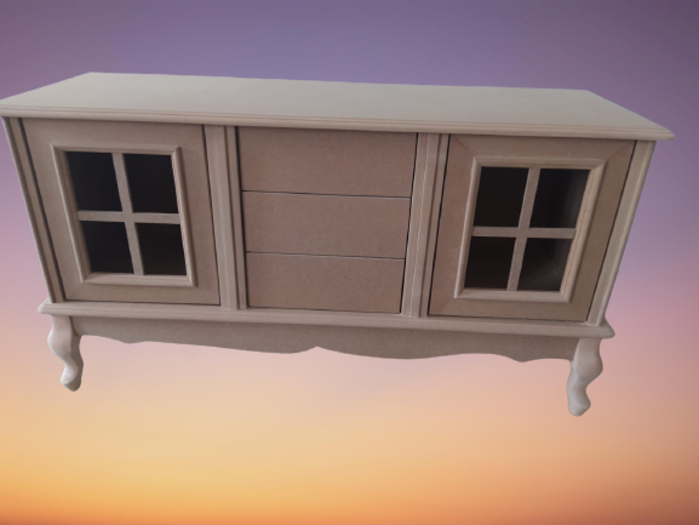 Tv Sehpa ST 17454 Pencere WİNDOVS Klasik Model Kayın Aslan Ayak H