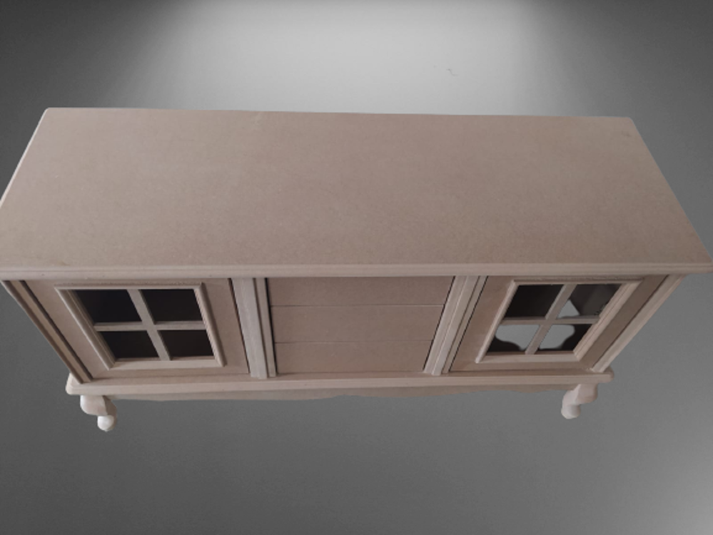 Tv Sehpa ST 17454 Pencere WİNDOVS Klasik Model Kayın Aslan Ayak H