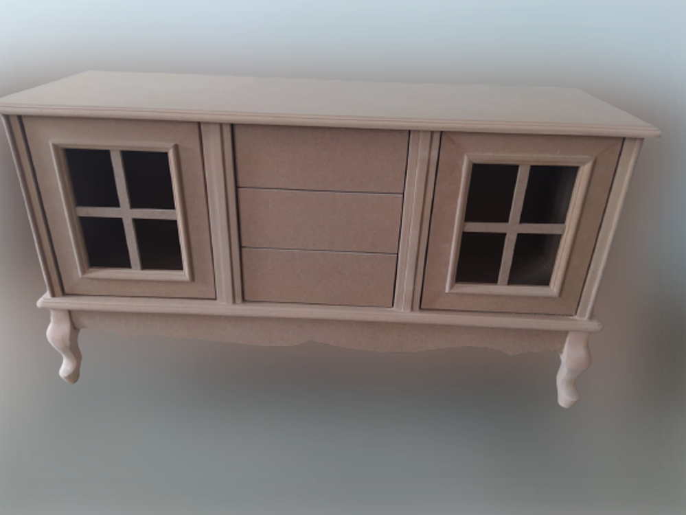 Tv Sehpa ST 17454 Pencere WİNDOVS Klasik Model Kayın Aslan Ayak H