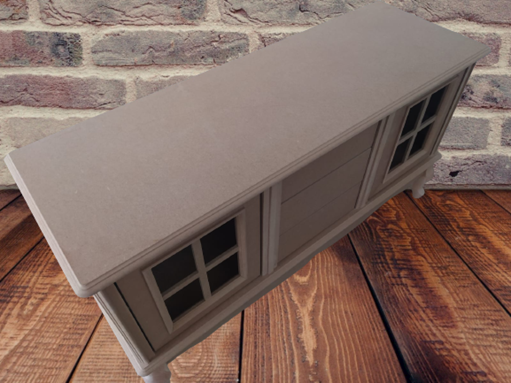 Tv Sehpa ST 17454 Pencere WİNDOVS Klasik Model Kayın Aslan Ayak H