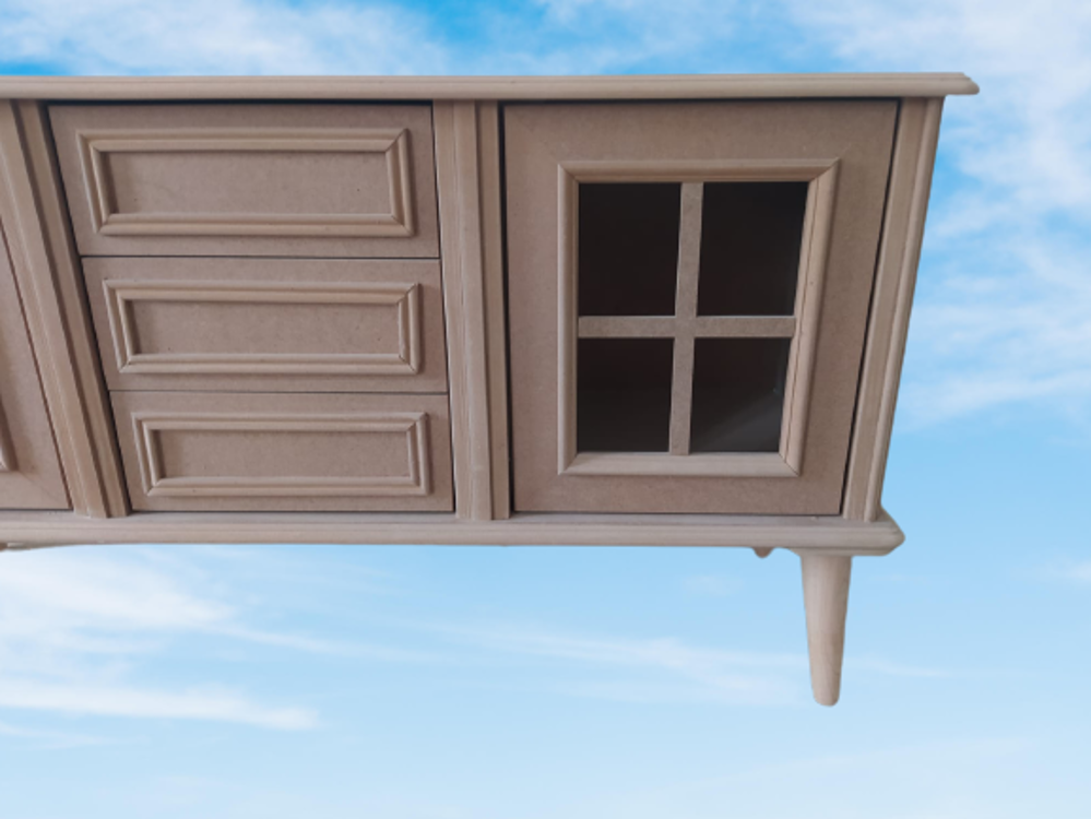 Tv Sehpa ST 17455 WİNDOVS Klasik Model Kayın Torna Retro Ayak HAM