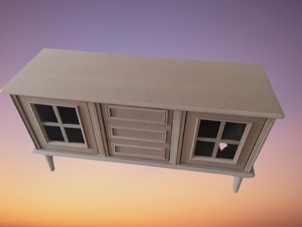 Tv Sehpa ST 17455 WİNDOVS Klasik Model Kayın Torna Retro Ayak HAM