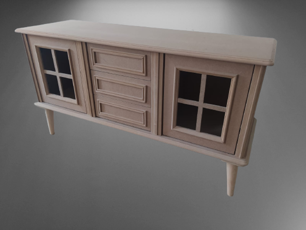 Tv Sehpa ST 17455 WİNDOVS Klasik Model Kayın Torna Retro Ayak HAM