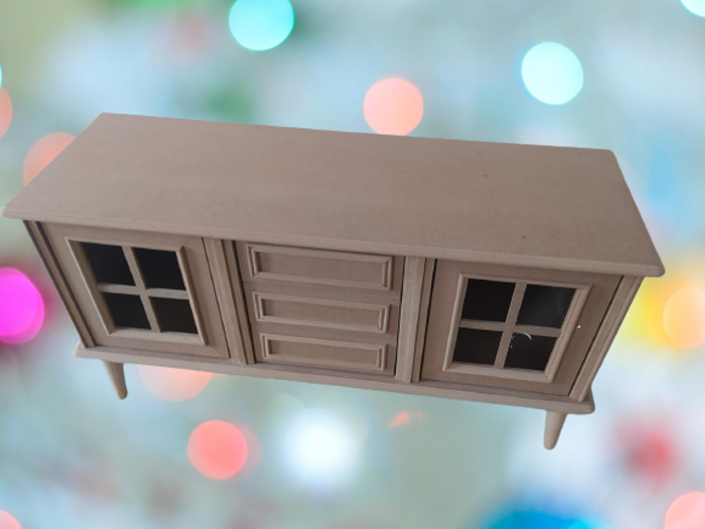 Tv Sehpa ST 17455 WİNDOVS Klasik Model Kayın Torna Retro Ayak HAM