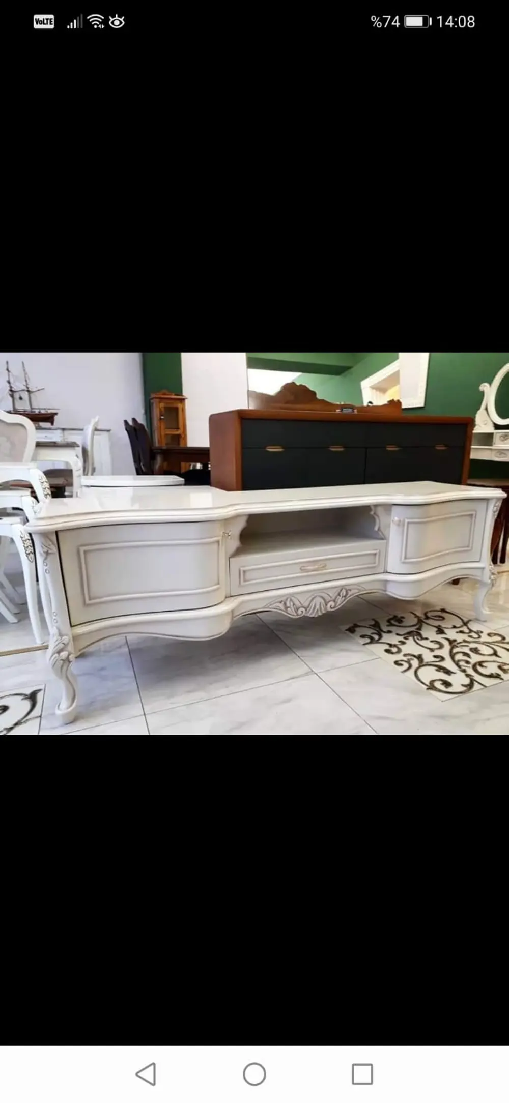 Tv Sehpa ST 17457 Veli Klasik Model Bombe Kayın Aslan Ayak Oyma N