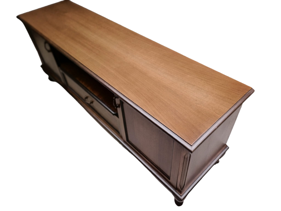 Tv Sehpa ST 17695 Klasik Model Mobilya Kayın ASLAN Ayak Ceviz Ren