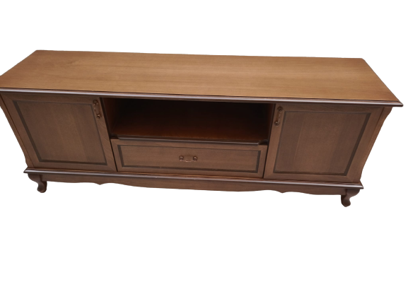 Tv Sehpa ST 17695 Klasik Model Mobilya Kayın ASLAN Ayak Ceviz Ren