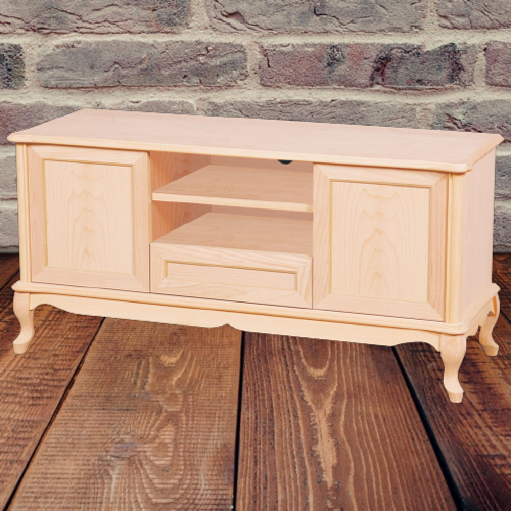 Tv Sehpa ST 17935 Klasik Model Kaplama Kayın Ahşap ASLAN Ayak HAM