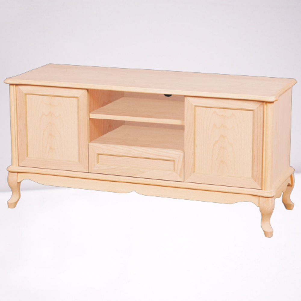 Tv Sehpa ST 17935 Klasik Model Kaplama Kayın Ahşap ASLAN Ayak HAM