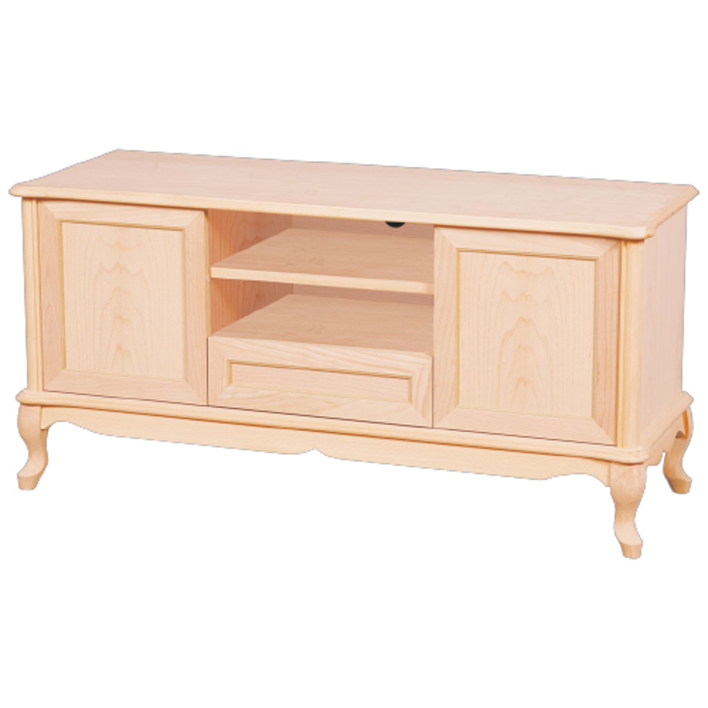 Tv Sehpa ST 17935 Klasik Model Kaplama Kayın Ahşap ASLAN Ayak HAM