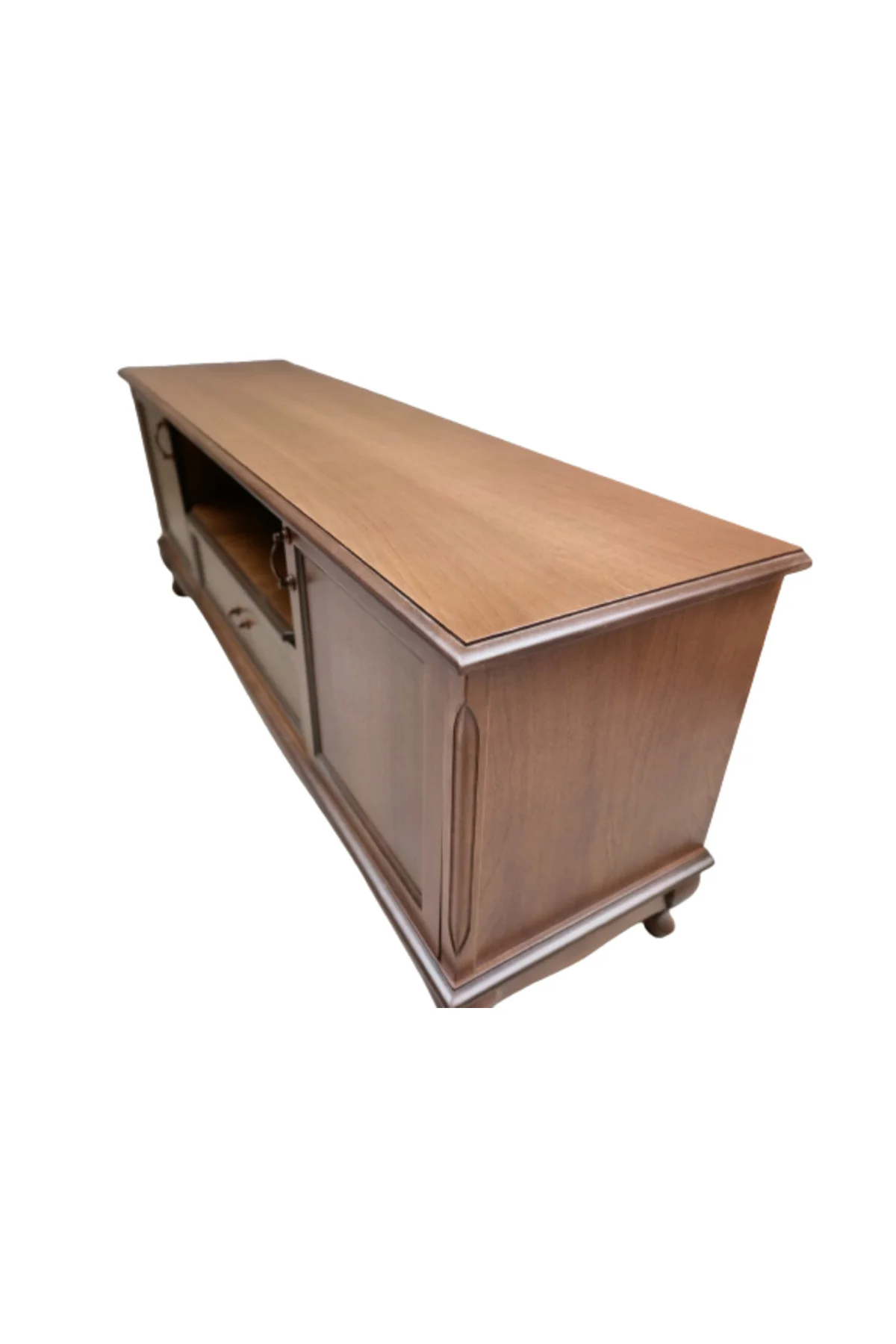 Tv Sehpa ST 17941 Klasik Model Kaplama Kayın Ahşap ASLAN Ayak Ceviz120 El Yapım Tv Sehpa ST 17941 Klasik Model Kaplama Kayın Ahşap ASLAN Ayak Ceviz120 El Yapım - Görsel 3