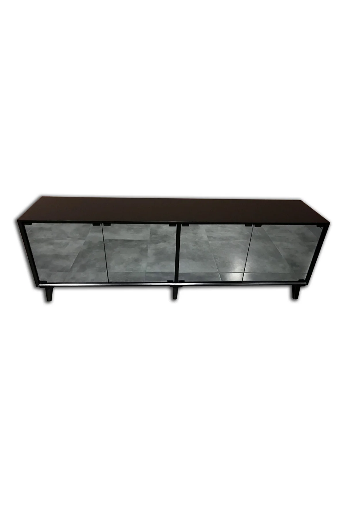 TV Sehpa ST 17959 Modern Konik Ayna Parlak Gri modern Kayın retro ayak El yapım TV Sehpa ST 17959 Modern Konik Ayna Parlak Gri modern Kayın retro ayak El yapım - Görsel 3