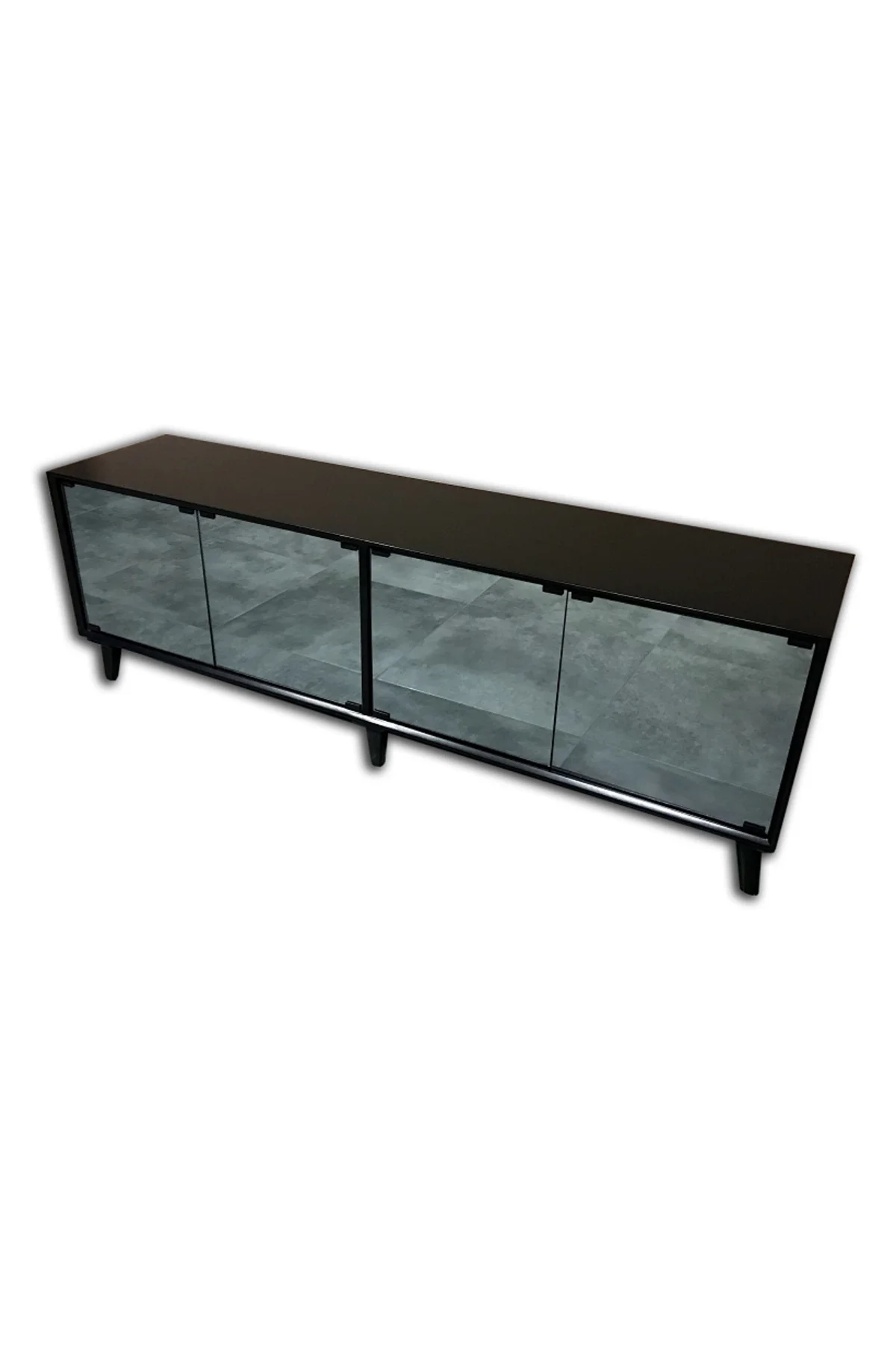 TV Sehpa ST 17959 Modern Konik Ayna Parlak Gri modern Kayın retro ayak El yapım TV Sehpa ST 17959 Modern Konik Ayna Parlak Gri modern Kayın retro ayak El yapım
