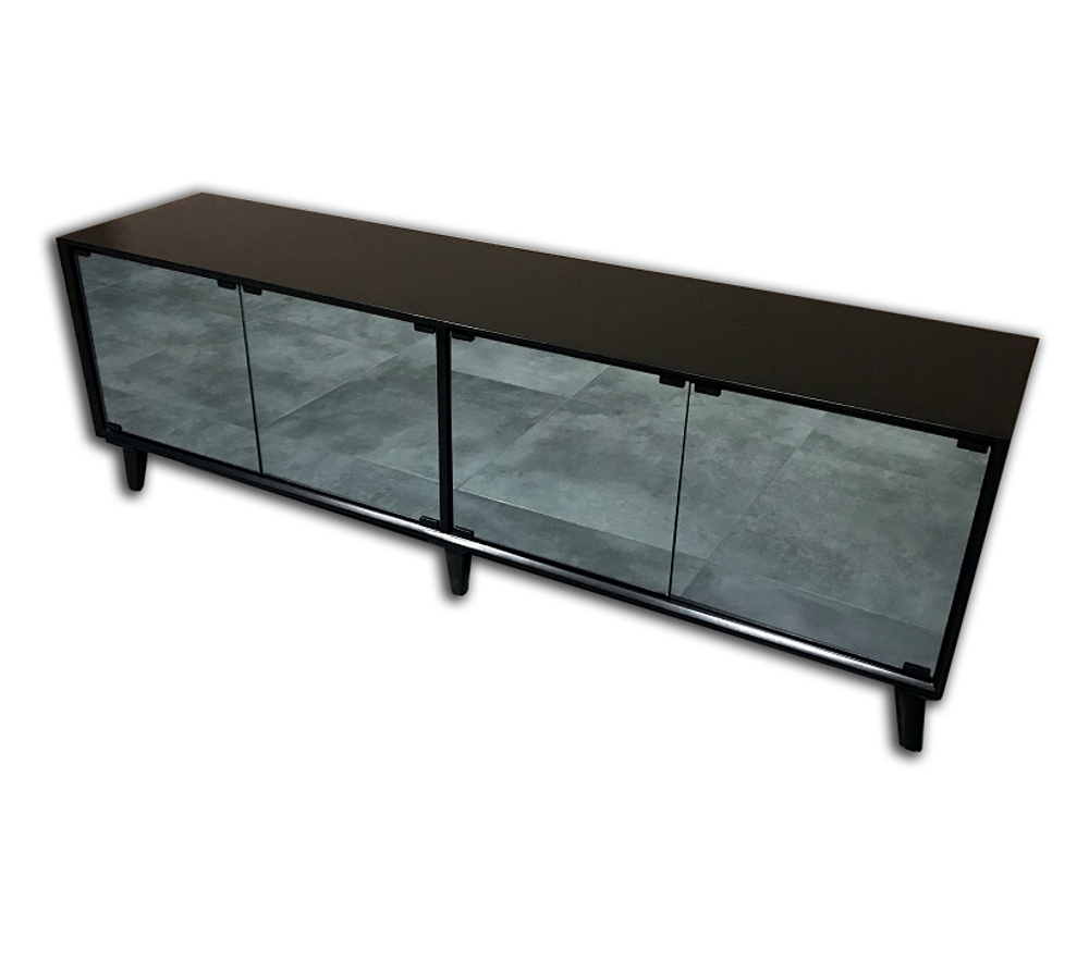 TV Sehpa ST 17959 Modern Konik Ayna Parlak Gri modern Kayın retro