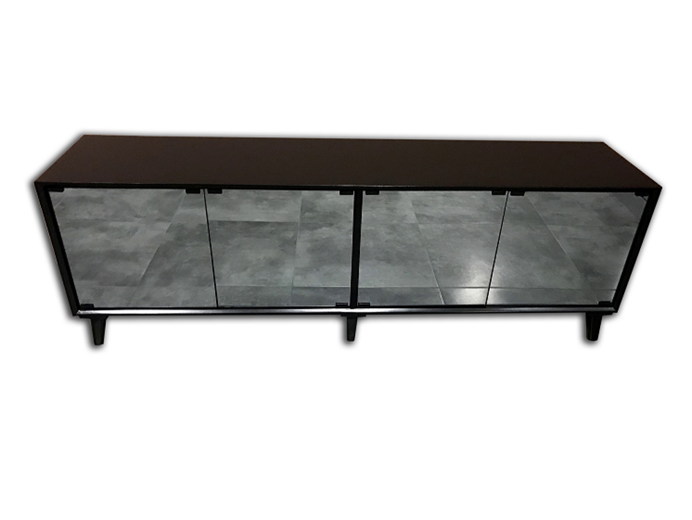 TV Sehpa ST 17959 Modern Konik Ayna Parlak Gri modern Kayın retro