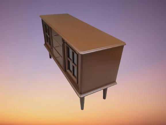 Tv Sehpa ST 18224 Windovs Model Pencere Gürgen Retro Ayak Ceviz Renk El Yapım Fiyatı, Yorumları ve Özellikleri