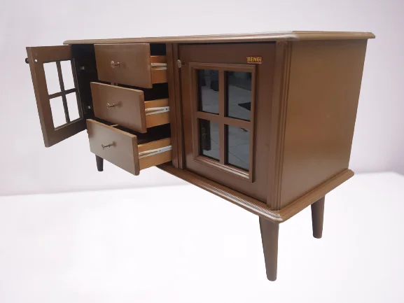 Tv Sehpa ST 18224 Windovs Model Pencere Gürgen Retro Ayak Ceviz Renk El Yapım Fiyatı, Yorumları ve Özellikleri
