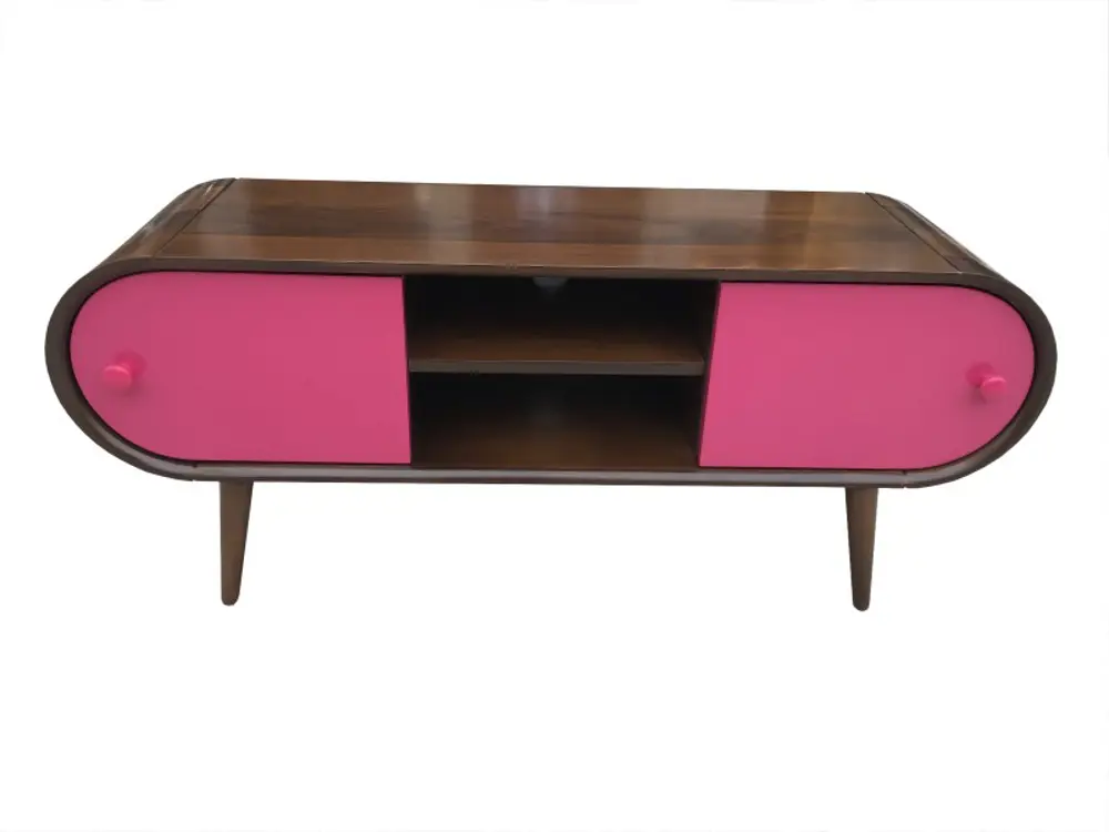 Tv Sehpası 13925 ST BOMBELİ Model Kayın RETRO Ayak Parlak Ceviz-P