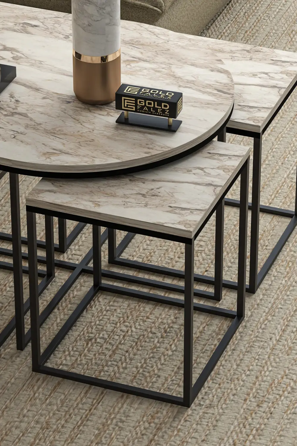 Tv Sehpası Mira 5030 Atlantik Gold 160 Cm 35 Cm 50 Cm