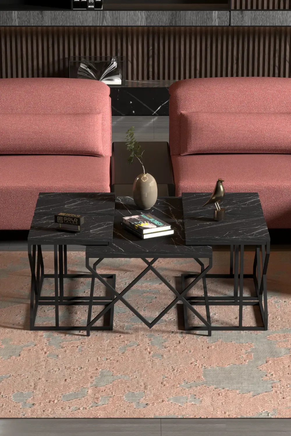 Tv Sehpası Mira Gold 5032 Beyaz 160 Cm 35 Cm 50 Cm