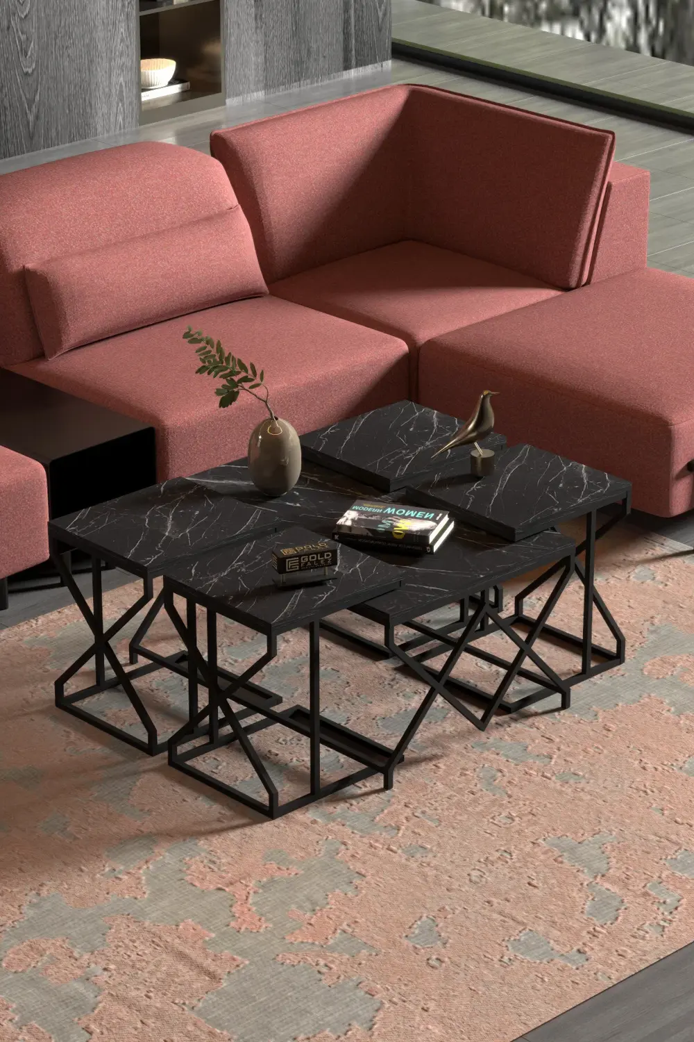 Tv Sehpası Mira Gold 5032 Beyaz 160 Cm 35 Cm 50 Cm