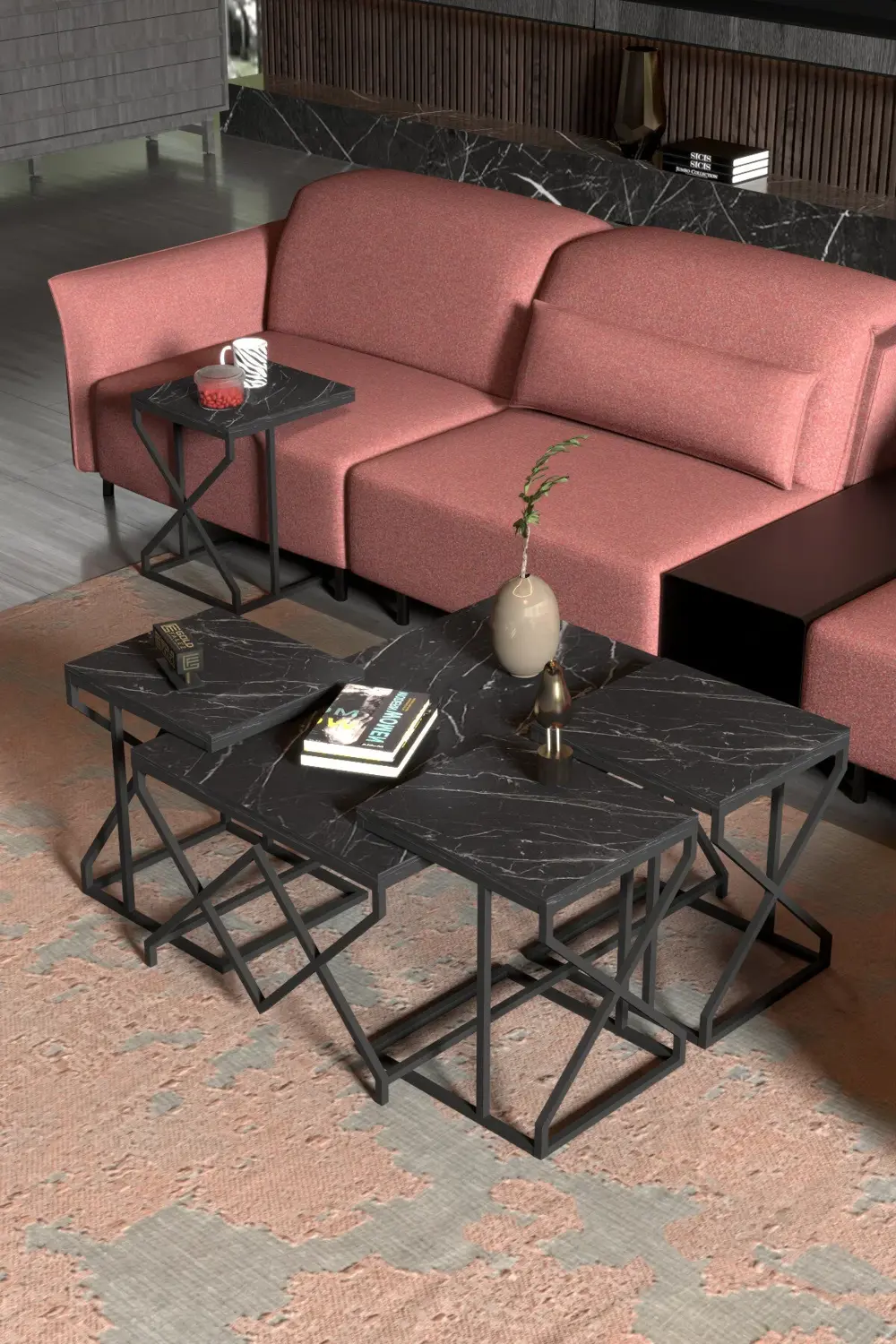 Tv Sehpası Mira Gold 5032 Beyaz 160 Cm 35 Cm 50 Cm