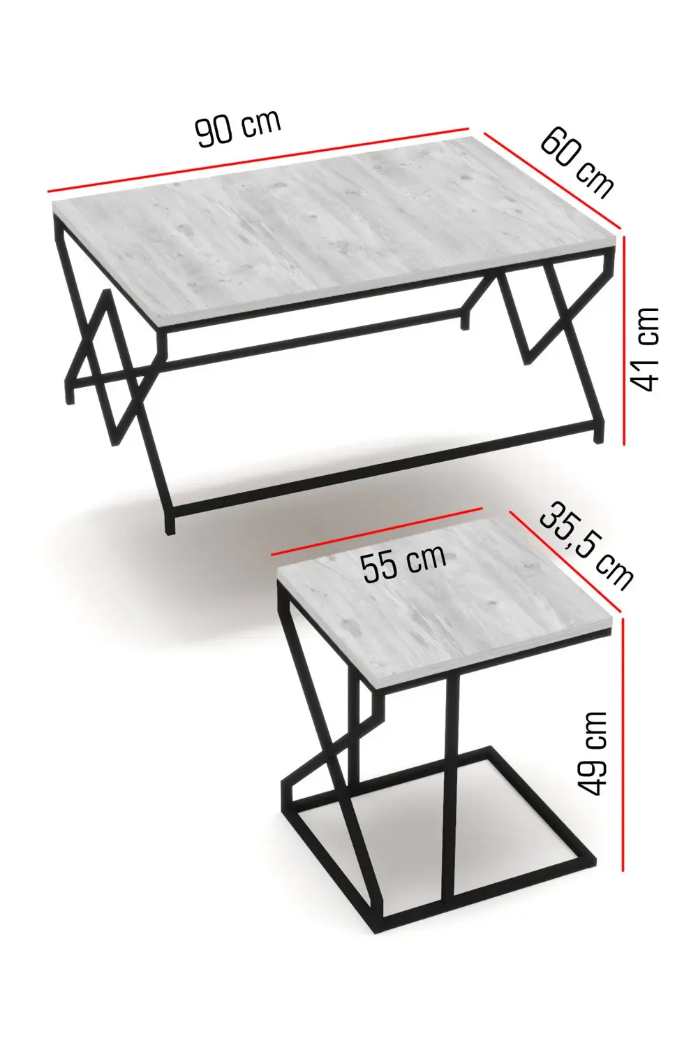 Tv Sehpası Mira Gümüş 5033 Beyaz 160 Cm 35 Cm 50 Cm