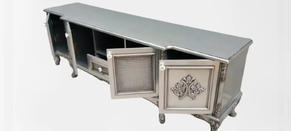 TV Sehpası ST 110980 Büyük Lüx Model Lükens ASLAN Ayak Oymalı Göl