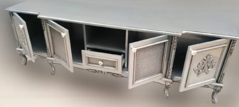 TV Sehpası ST 110980 Büyük Lüx Model Lükens ASLAN Ayak Oymalı Göl