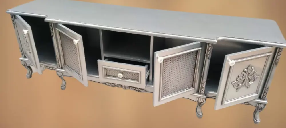 TV Sehpası ST 110980 Büyük Lüx Model Lükens ASLAN Ayak Oymalı Göl