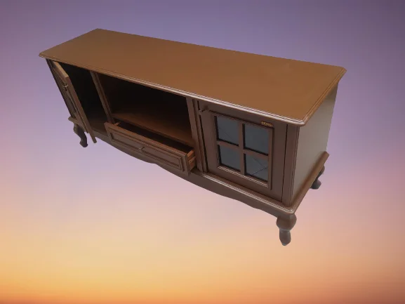 Tv Sehpası ST 18223 Windovs Model Pencere Ahşap Kayın ASLAN Ayak Ceviz El Yapım Fiyatı, Yorumları ve Özellikleri