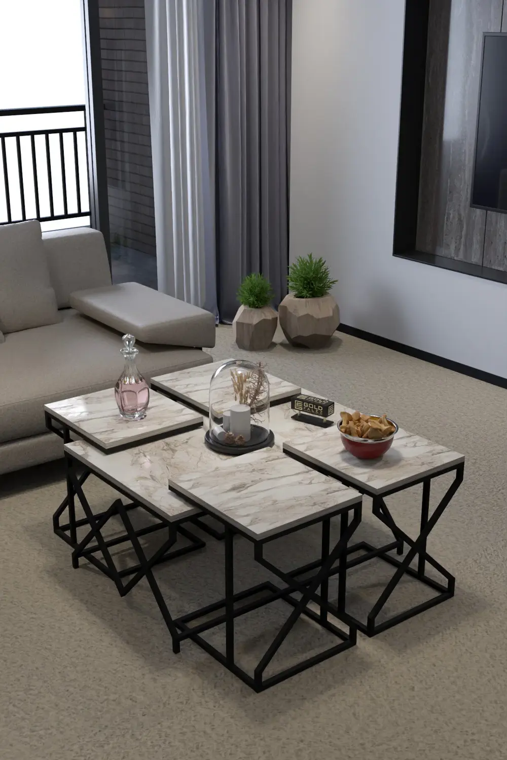 Tv Sehpası Tv Ünitesi 136 Cm Atlantik Çam Antrasit Vienna 5007