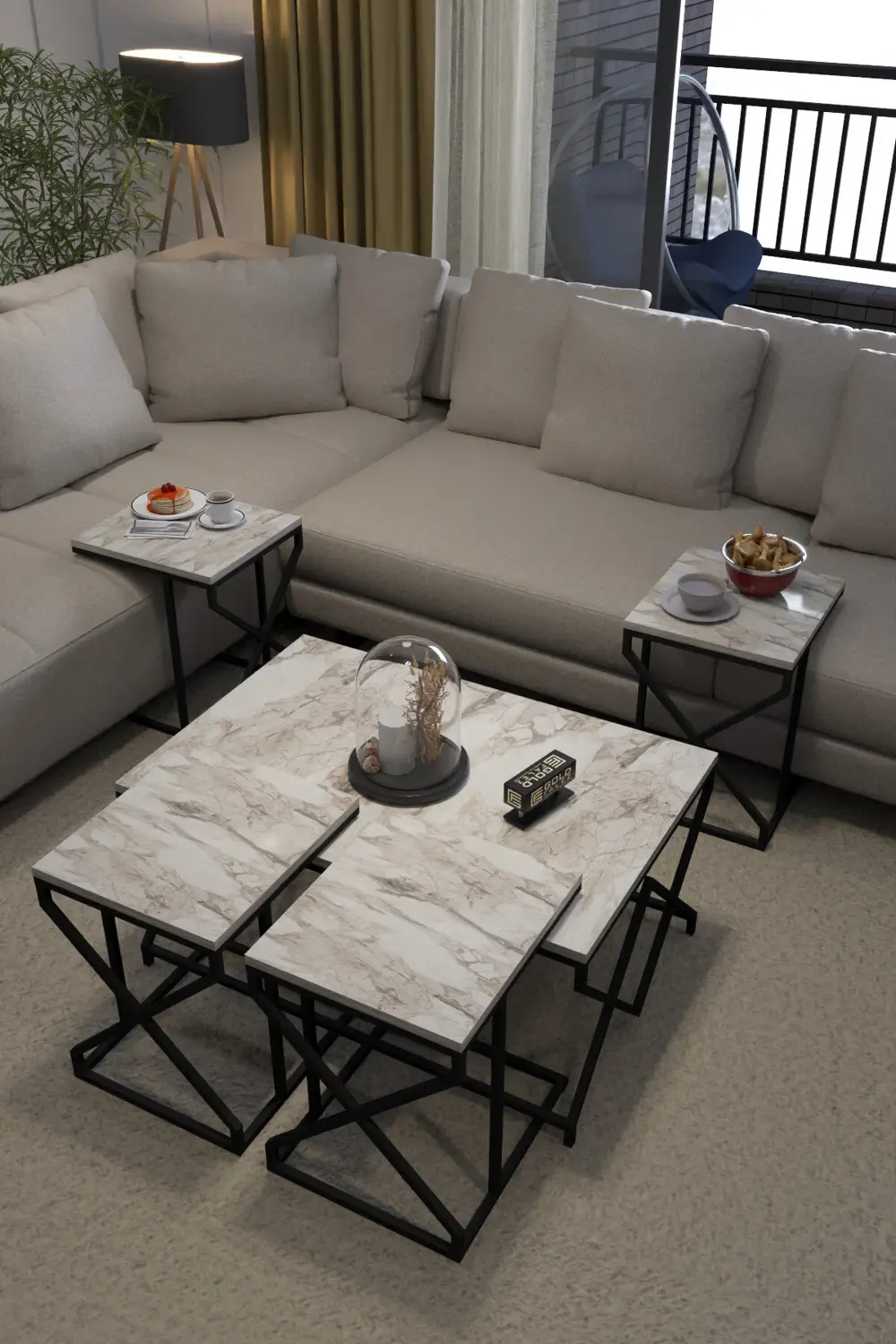 Tv Sehpası Tv Ünitesi 136 Cm Atlantik Çam Antrasit Vienna 5007