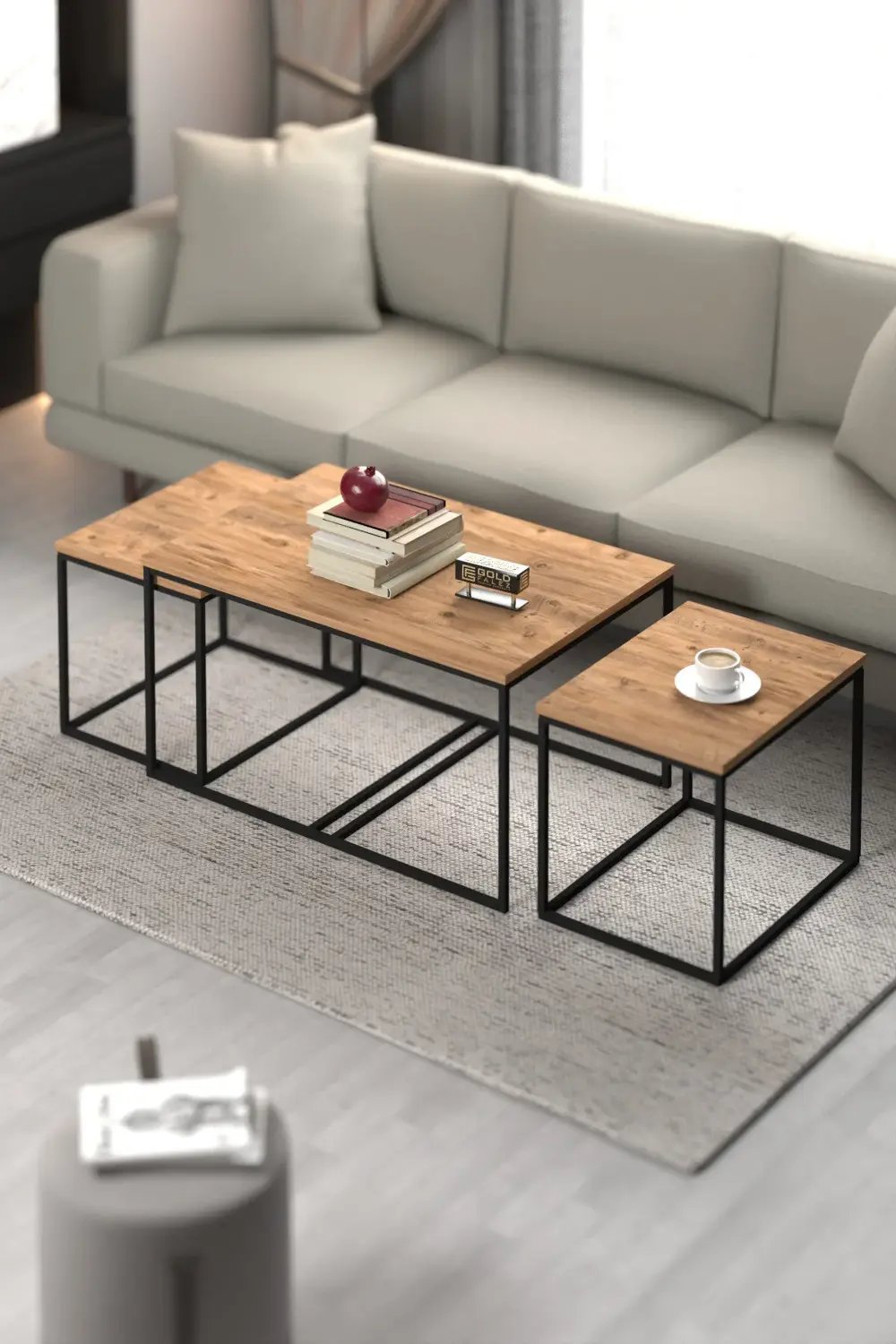 Tv Sehpası Tv Ünitesi 160 Cm Atlantik Çam Antrasit Mistral 5071