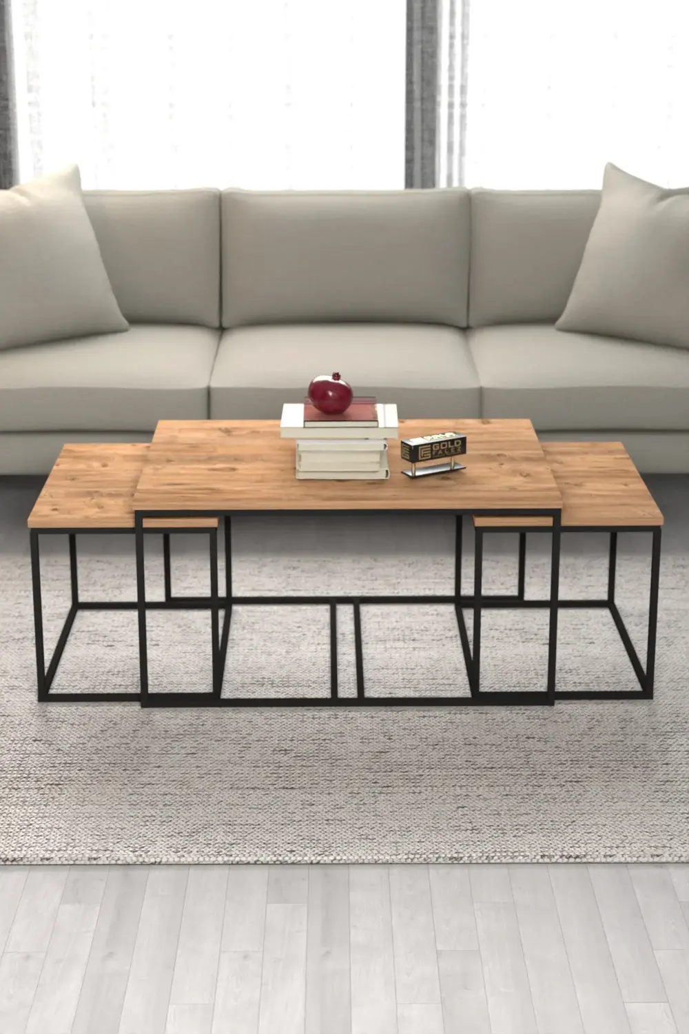 Tv Sehpası Tv Ünitesi 160 Cm Atlantik Çam Antrasit Mistral 5071