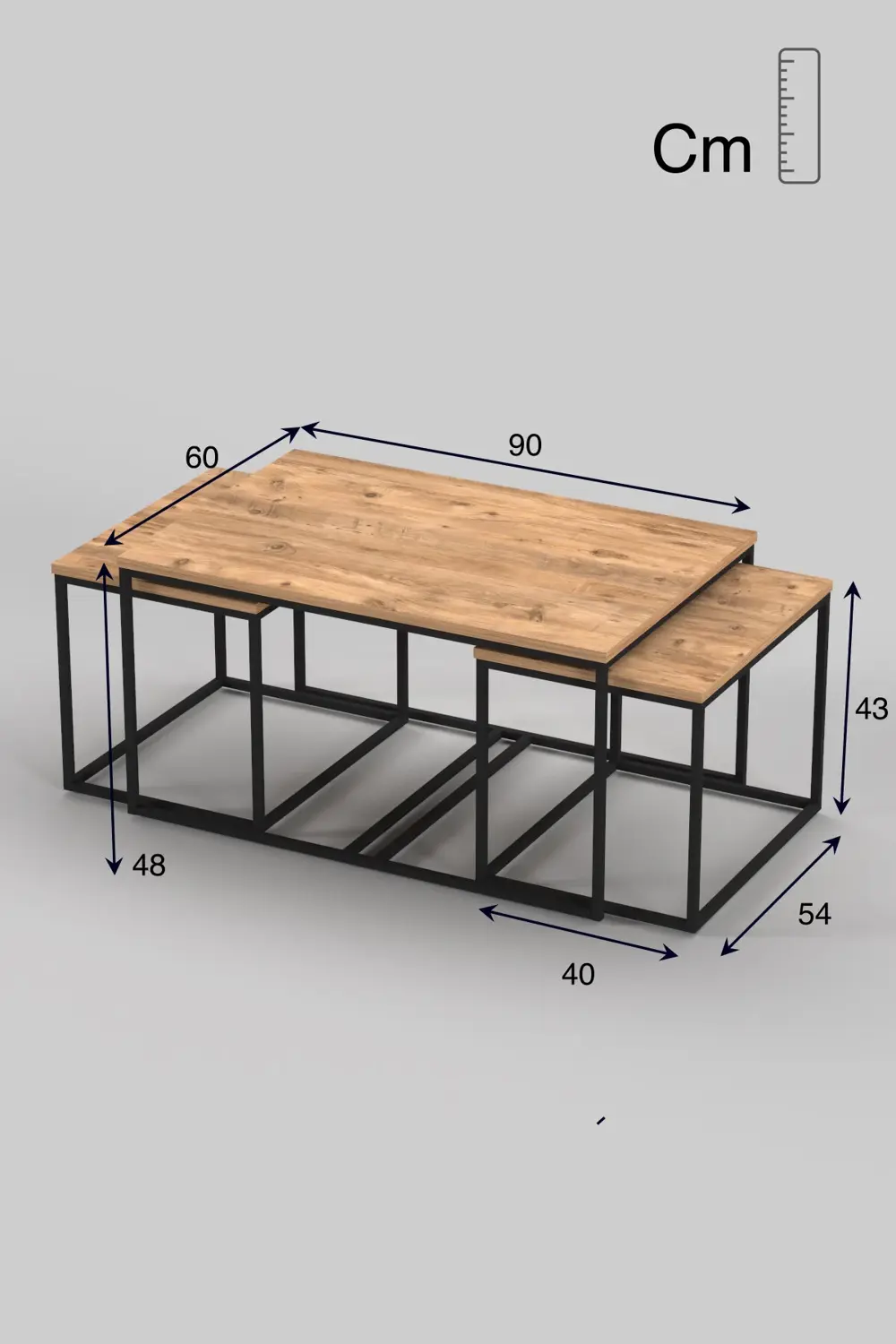 Tv Sehpası Tv Ünitesi 160 Cm Atlantik Çam Antrasit Mistral 5071
