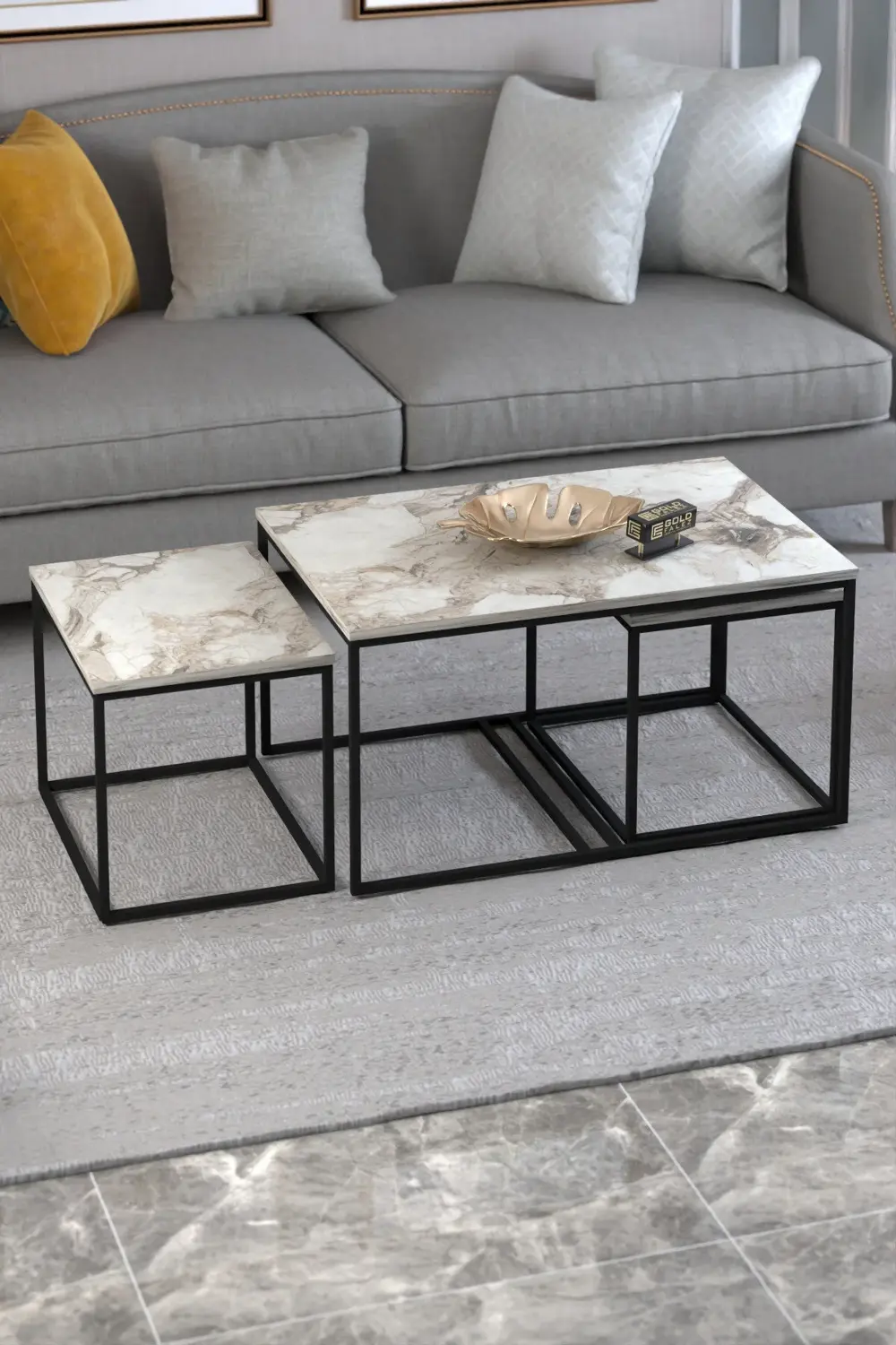 Tv Sehpası Tv Ünitesi 160 Cm Gold Beyaz Mistral 5072