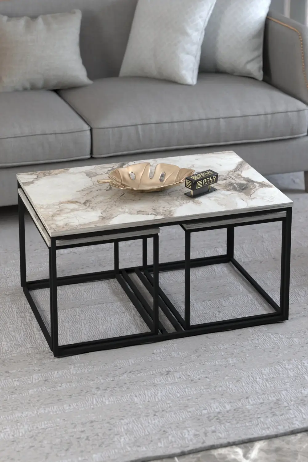 Tv Sehpası Tv Ünitesi 160 Cm Gold Beyaz Mistral 5072