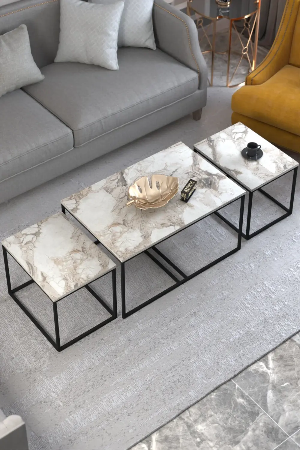 Tv Sehpası Tv Ünitesi 160 Cm Gold Beyaz Mistral 5072