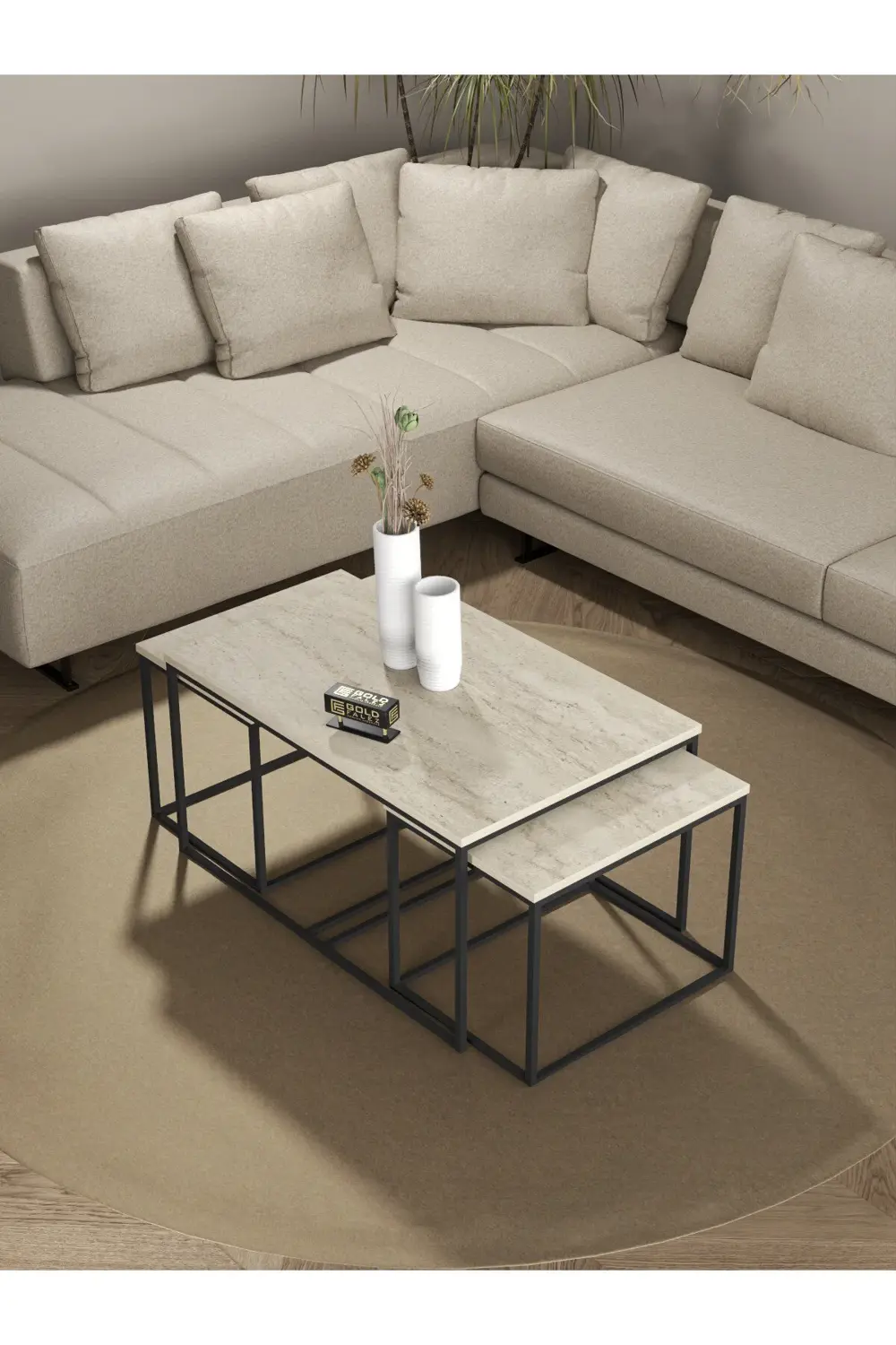 Tv Sehpası Tv Ünitesi Atlantik Çam Antrasit Gold 160 Cm Saraylı 5