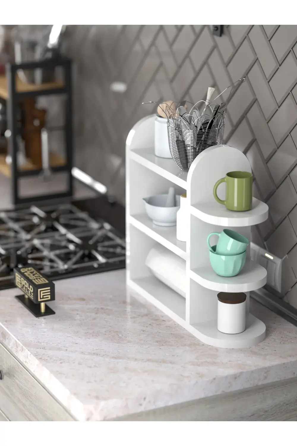 Tv Sehpası Tv Ünitesi Beyaz Gümüş 160 Cm Saraylı 5063