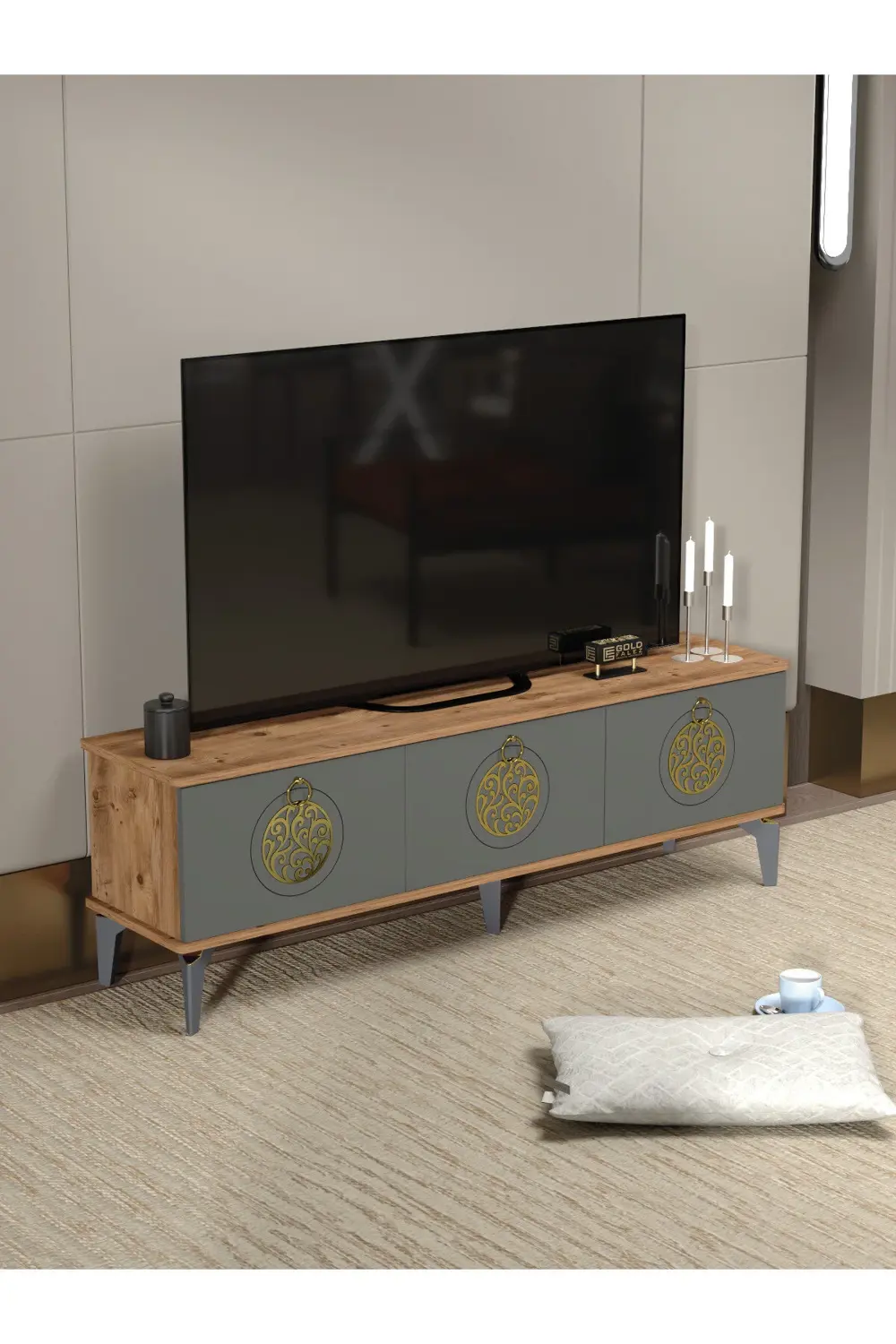 Tv Sehpası Ünitesi 2'Li Orta Sehpa 3'Lü Zigon Sehpa Set Üç Ürün T