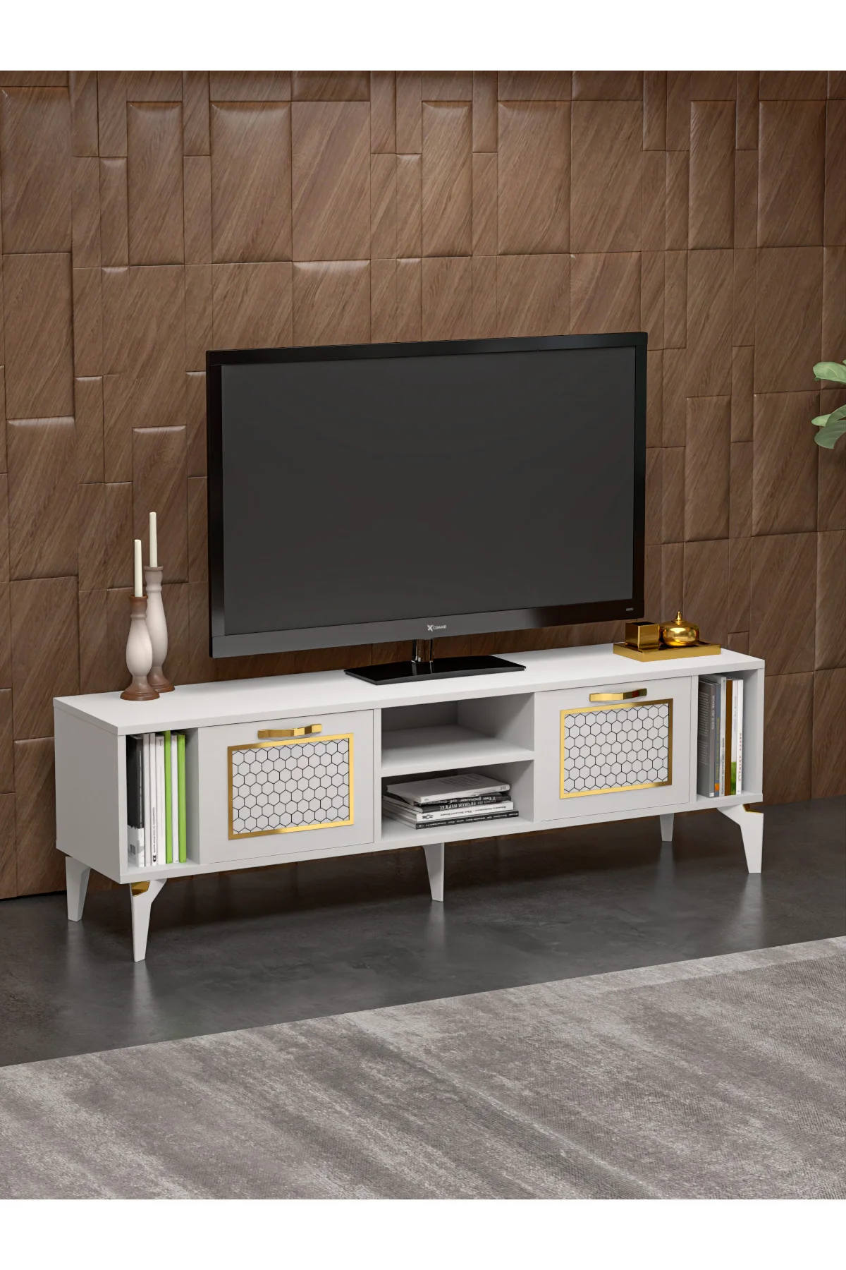Tv Sehpası Ünitesi Tekli Orta Sehpa 3'Lü Zigon Sehpa Set Üç Ürün 